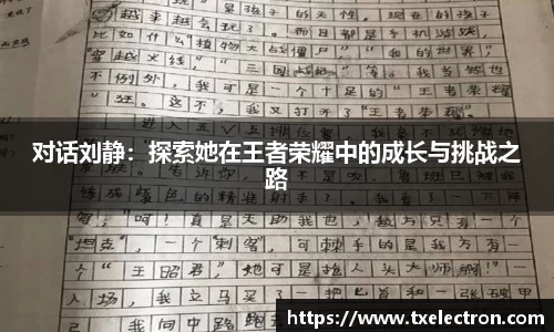 对话刘静：探索她在王者荣耀中的成长与挑战之路